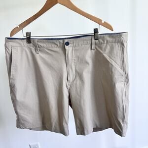 Tori Richard Shorts Mens 42 Sand 8" Inseam Performance Stretch Golf‎ Chino UPF